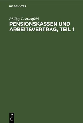 Produktbild von Pensionskassen und Arbeitsvertrag, Teil 1