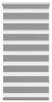Obrázok produktu pre vidaXL Roleta Zebra 60,9 x 120 cm, šírka látky 56,7 cm, sivá