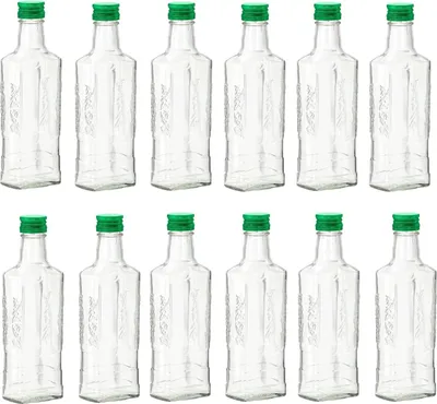 Produktbild von 12 Stück 250 ml Flaschen mit Schraubverschluss Glasflasche Likör Wein Schnaps
