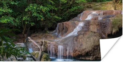 Produktbild von MuchoWow® Poster Wasserfall - Felsen - Landschaft 150x75 cm - ohne Rahmen