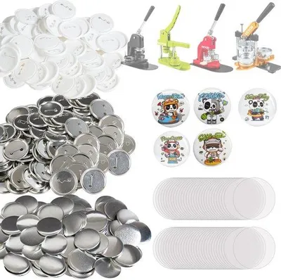 Produktbild von Famanu Buttonmaschine 58mm - Komplettset für 500 Buttons
