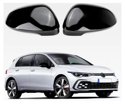 Produktbild von Außenspiegelkappen, 1 Paar Tür Außenspiegelkappen für V-W Golf 8 MK8 2019-2021 (Schwarz)