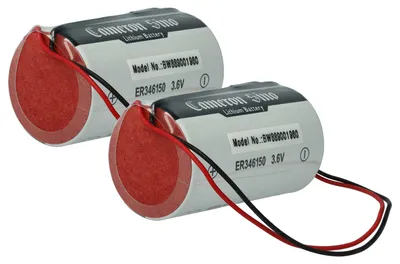 Produktbild von vhbw 2x Batterie Ersatz für DSC ER34615M-T1, ER346150, WT4911BATT für Alarmanlage, Alarmsystem, Funk-Außensirenen (14500 mAh, 3,6 V, Li-MnO2)
