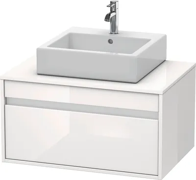 Produktbild von Waschtischunterbau KETHO 550x800x426mm weiß hochglanz weiß hochglanz