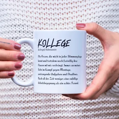 Kaffeetasse Kollegen Definition – lustiges Geschenk für Kollegen