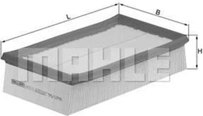Produktbild von Luftfilter MAHLE LX 933/2 für RENAULT Clio III Schrägheck (BR0/1, CR0/1) Filtereinsatz