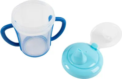 Obrázok produktu pre Nevylievací pohár Poupy Poupy pre deti - pohár s výlevkou a ergonomickými držadlami, ideálny na bezpečné pitie