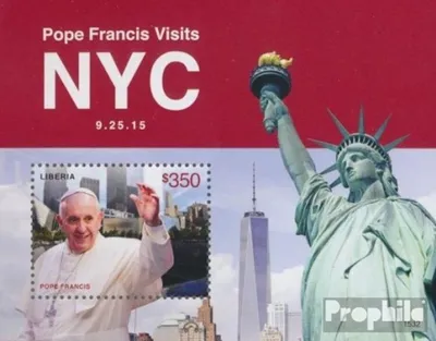 Produktbild von Briefmarken Liberia 2015 Mi Block719 (kompl.Ausg.) postfrisch Papst Franziskus