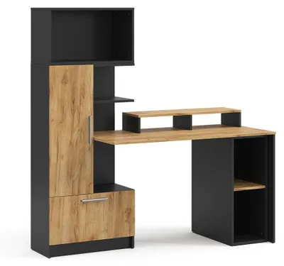 Immagine prodotto di Scrivania con ripiani Vicco Tomy Antracite/Rovere dorato 150 x 59 cm Set di 4, Model 59187