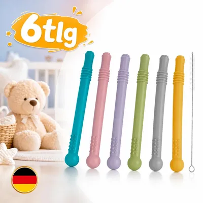Image de Bunt, 6 anneaux de dentition en silicone, sans BPA. Aides à la dentition. (Allemagne)