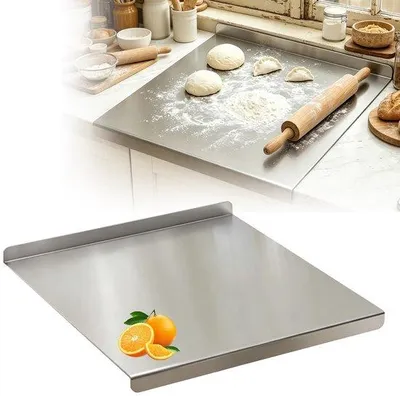 Produktbild von Edelstahl-Schneidebrett – 40 x 30 cm mit Anschlagsrand