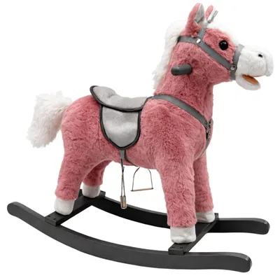 Produktbild von Leantoys Schaukelpferd rosa Ton 74cm