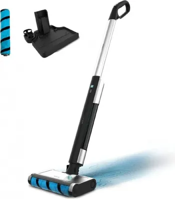 Obrázek produktu pro Cecotec FreeGo Wash, Elektrický mop, Bezsáčkové, Černá, Modrá, 0,42 l, 0,15 l, Suché a mokré