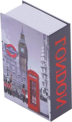 Produktbild von Klein Buchform-Safe mit Kombinationsverschluss für Geld - Versteckte Schubladenbox (LONDON 7.1" x 4.6" x 2.2")