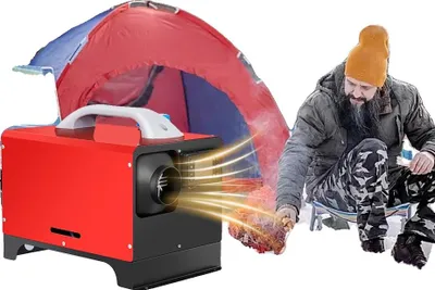 Produktbild von Dieselheizung, 5000W Leistung, 12V Kompatibilität, schnelle Aufheizung, kompaktes Design, Fernbedienung enthalten