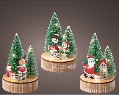 Obrázok produktu pre Dekoratívna figúrka Lumineo Christmas Ø 8 x 12 cm