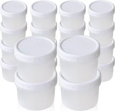 Produktbild von Famanu kleine Gefrierdosen 20 Stück - 7 x 6 x 6 cm, Plastikbehälter mit Deckel