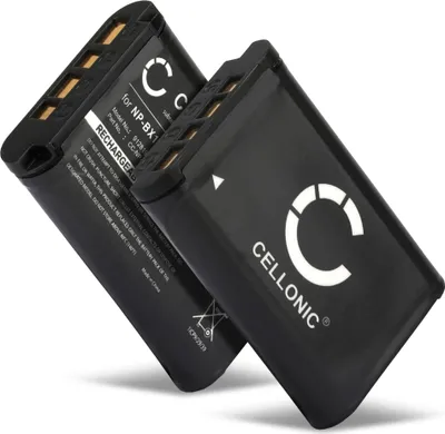 Produktbild von CELLONIC 2x Akku für Kamera Kompatibel mit Sony Cyber-shot DSC-RX100, Cyber-shot DSC-RX100M3 (RX100 III), HDR-CX405, NP-BX1 - (1090mAh, 3.7V)