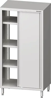 Produktbild von Durchreiche-Hochschrank mit Schiebetüren, 1000x500x1800 mm, verschweißt
