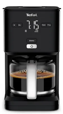 Productafbeelding van Tefal CM6008, koffiezetapparaat voor filterkoffie, 1,25 liter, geschikt voor gemalen koffie, zwart