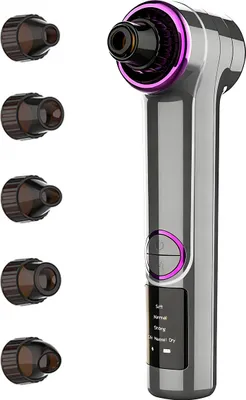 Produktbild von Porensauger Mitesser Entferner, 5 Aufsätze, 3 Saugstufen, Warmfunktion, USB wiederaufladbar, schmerzfrei & hautschonend, Gesicht & Nase