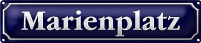 Produktbild von Blechschild Straßenschild 46x10cm Marienplatz München Dekoration