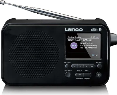 Produktbild von Lenco PDR-036BK - DAB+/FM-Radio mit Bluetooth® - Schwarz