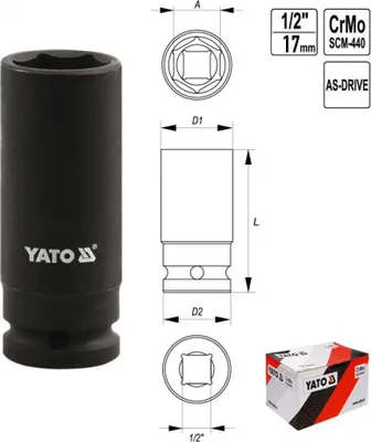 Immagine prodotto di Yato YT-1037 Presa di chiave per presa di corrente nera