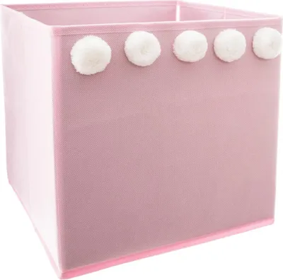 Produktbild von Kinder-Aufbewahrungsbox mit Pompons - rosa - Atmosphera créateur d'intérieur