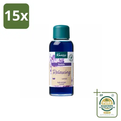 Image de 15 flacons d'huile de bain Kneipp à la lavande - 100 ml - Lot de 15 pièces