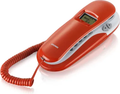 Immagine prodotto di Brondi Kenoby CID Telefono Analogico Identificatore di Chiamata Rosso Bianco