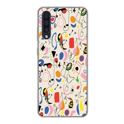 Produktbild von MuchoWow® Handyhülle Schutzhülle Hülle für Samsung Galaxy A30s Muster - Abstrakt - Kunst Silikon Softcase Handy Hülle - Karteninhaber