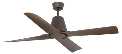 Image de Ventilateur de plafond à basse consommation avec télécommande pour l'extérieur Typhoon Marron