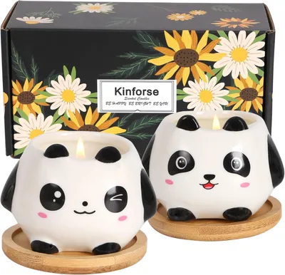Productafbeelding van Geurkaarsen Sets Geschenken voor vrouwen, Verjaardagscadeaus voor haar (panda geurkaars)