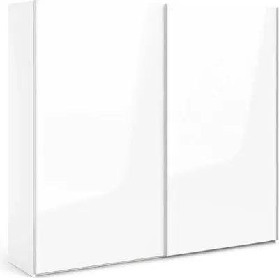 Image de Badesse - Armoire 2 Portes, 243x220h cm Blanc Brillant, Penderie