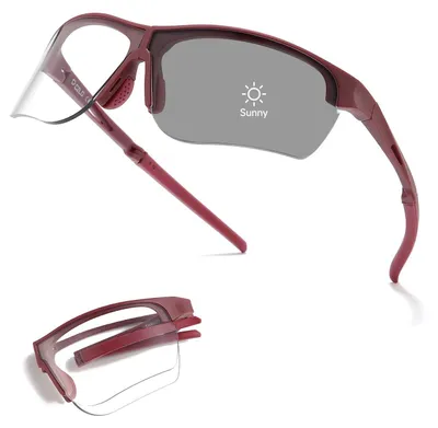 Image de Solidchoice - Lunettes de soleil de sport, légères et pliables, protection UV400