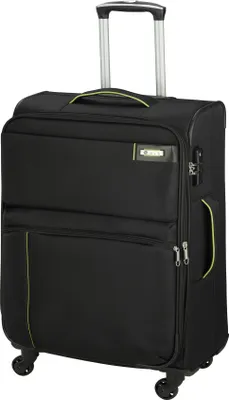 Produktbild von Mittlerer Leichter 2,7 kg Trolley Reisegepäck Stoffkoffer 67 cm Schwarz Bowatex