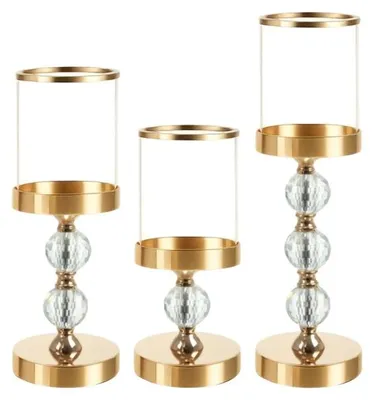 Obrázek produktu pro Ruhhy 26487 Sada svícnů Glamour, 3 ks, zlatá