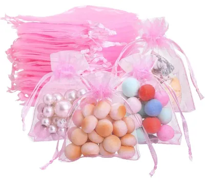 Productafbeelding van Orgasazakjes, roze, 120 stuks, 7 x 9 cm