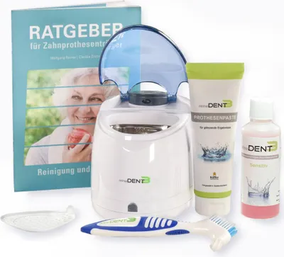 Produktbild von reinerDENT3 Prothesen-Reinigungs-Set SENSITIV