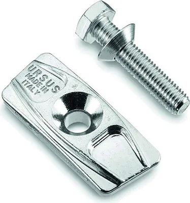 Produktbild von URSUS Ständer Adapterplatte, für Zweibeinständer,SchraubeM10x50, silber