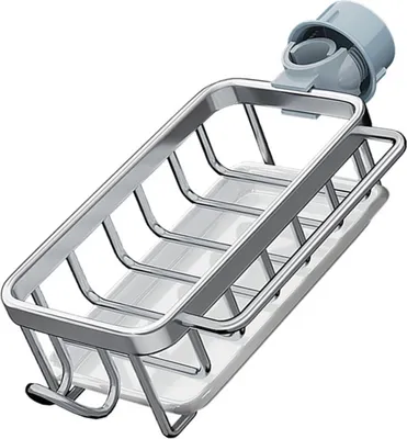 Obrázek produktu pro Organizér kuchyňské baterie, Závěsný stojan na vypouštění baterie, Držák houbiček do kuchyňského dřezu, Stojan na vypouštění vody do kuchyňského dřezu, Stojan na kuchyňské baterie, Stojan na kuchyňský dřez