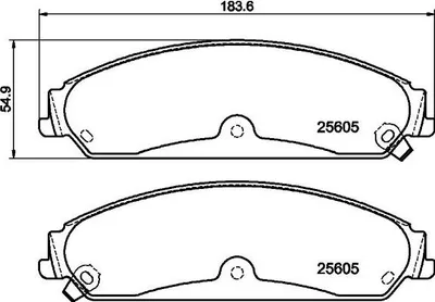 Produktbild von HELLA Bremsbeläge Satz Vorne Bremsklötze für CHRYSLER 300 C Touring (LX, LE) 8DB 355 020-541