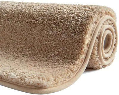 Image de Tapis de bain antidérapant 120 cm x 70 cm Lavable en machine Doux Absorbant Moelleux Microfibre Beige crème Réutilisable