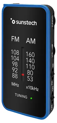 Produktbild von Sunstech RPC6, Tragbar, AM, FM, 87 - 108 MHz, 526.5 - 1606.5 kHz, 50 dB, Blau