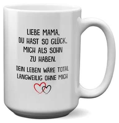 Produktbild von 22Feels XL Tasse Mama Geschenk von Sohn Muttertag Geburtstag Mutter Weihnachten Kaffeetasse Frauen Geschenkidee Bürotasse