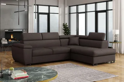 Produktbild von Chilly Monaco Ecksofa L-Form 270x202 cm – Schlaffunktion 127x203 cm, Bettkasten & verstellbare Kopfstützen Falcone 04
