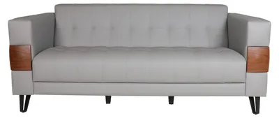 Produktbild von Moderne Graue Dreisitzer Couch Kunstledersofa Wohnzimmer Couchen