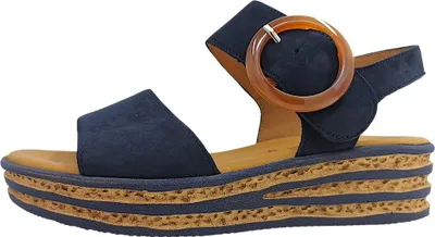 Immagine prodotto di Sandali da donna Gabor, tacco a zeppa, colore blu, adatti per il tempo libero