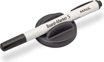 Produktbild von MAUL Tafelwischer abwischbar farbleuchtend schnell trocknend magnetisch Kunststoff 1 Stück 13.5 x 5 x 2.2 cm schwarz